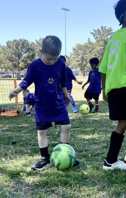 Our 4 & 5 year old age group practice time!