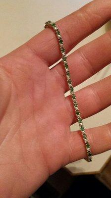 14 karat / Diamond  / Emerald Tennis Bracelet ~ $395