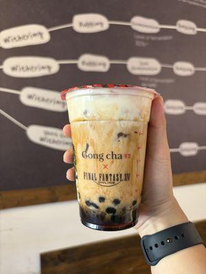 Dirty Brown Sugar Milk Tea with Boba