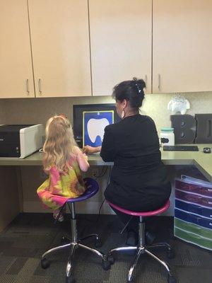 The "learning lab." Educating the little ones and easing anxiety.