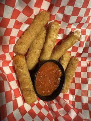 Mozzarella sticks (minus a couple)