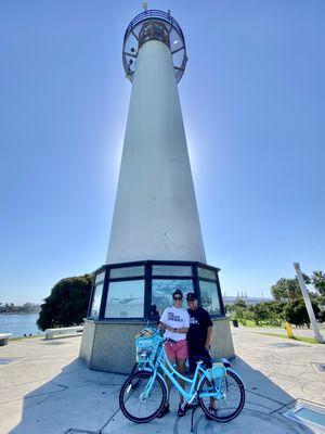 We made it to the top! Lions Lighthouse at ShoreLine Aquatic Park. Long Beach, CA.