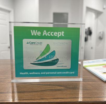 Primary Health & Wellness accepts Carecredit! Clink the link below to apply:

https://www.carecredit.com/go/767PWH/