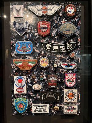 Some of the exotic Harley club patches