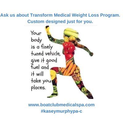 Transform Medical Weight Loss Program is designed just for you. Lose weight without having to purchase special food.