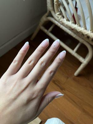 Dip powder with French tips