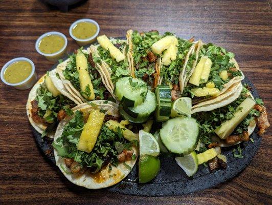 EIGHT al pastor tacos on taco Tuesday