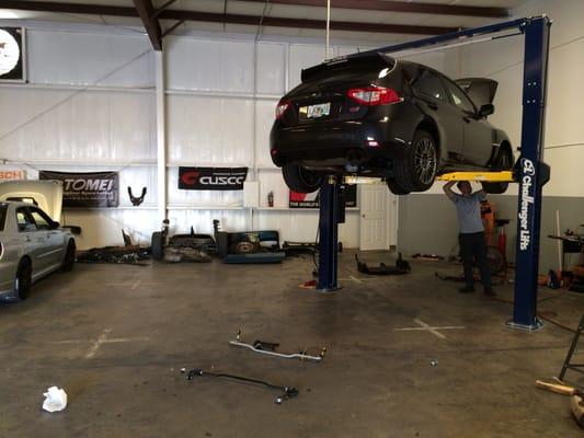 Subaru sway bar install in Orlando.