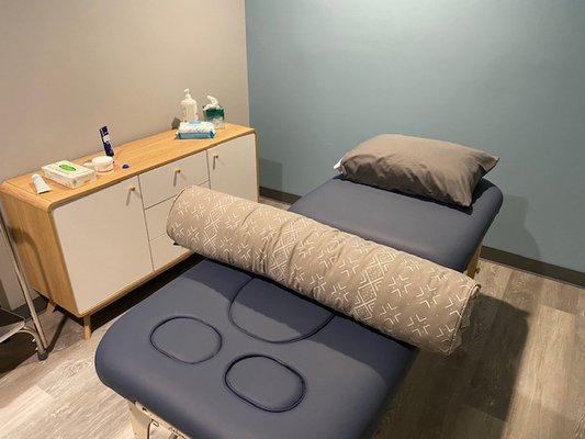 We have several prenatal and postpartum tables in our new physical therapy and wellness center.