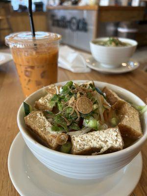 Vegetarian Pho and Thai Milk