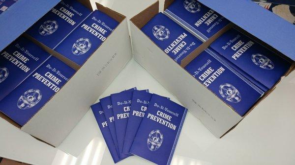 300 Do-It-Yourself Crime Prevention Booklets for the Lacey Police Department.