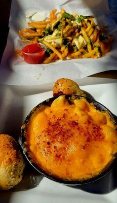 Amazeballs Truffle Mac and Cheese and Green Fries