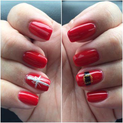 OPI Big Apple Red holiday nails