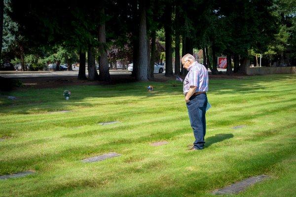 At my great uncle's burial site