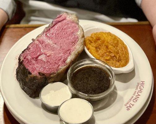 32 oz Prime Rib and Mashed Sweet Potatoes