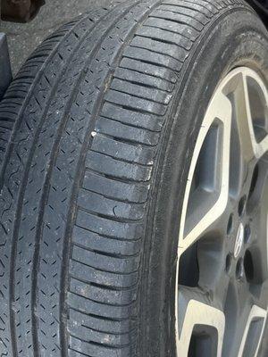 nail in tire; missed by mechanics