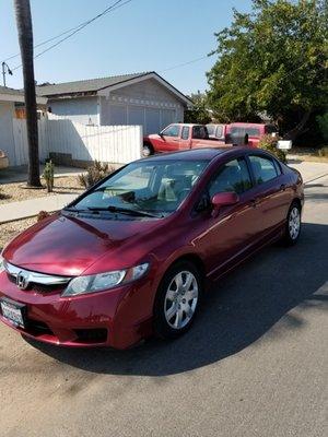 2010 Honda and the entire side was broadsided. Perfect color match with the paint.