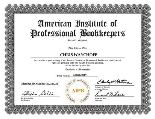 Proud Members of the American Institute of Professional Bookkeepers