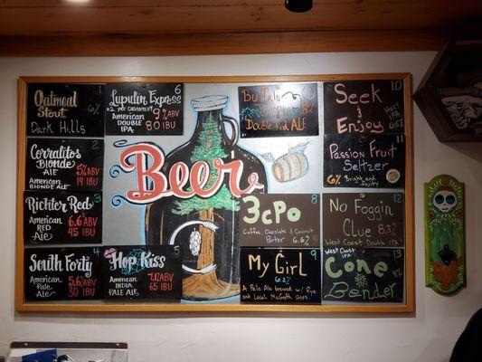 Beer menu