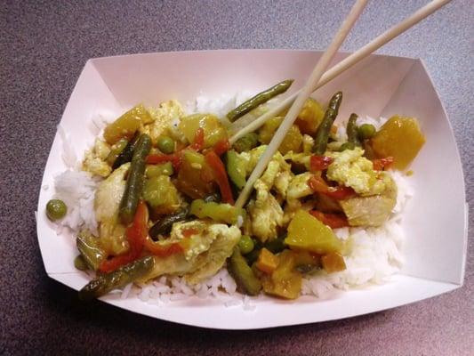 Pineapple Red Curry Chicken w/Jasmine Rice