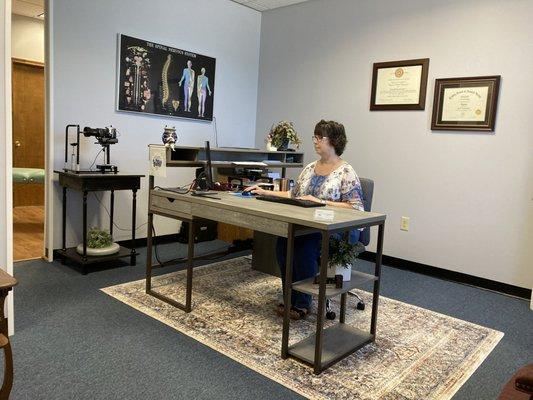 Grace in her Wellness Consultations office.