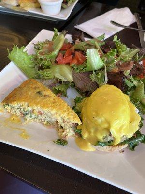 Amazing crab  cake and frittata  Super yummy!!!! Will be back.