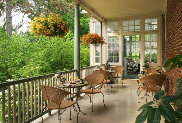 Breakfast on the wrap-around porch