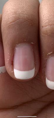 Shellac gel manicure French tip...