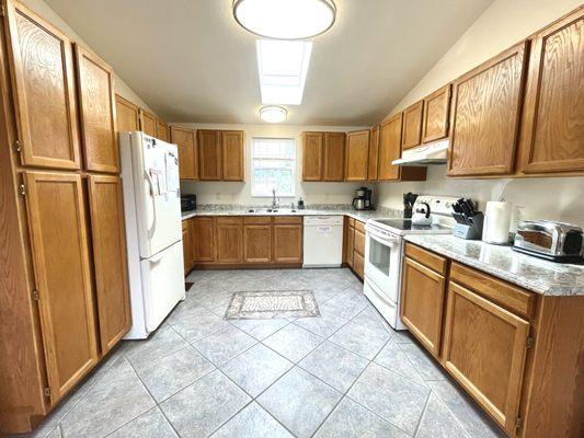 Fully stocked kitchen