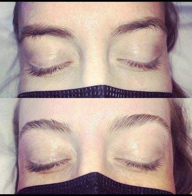 Eyebrow trim and wax