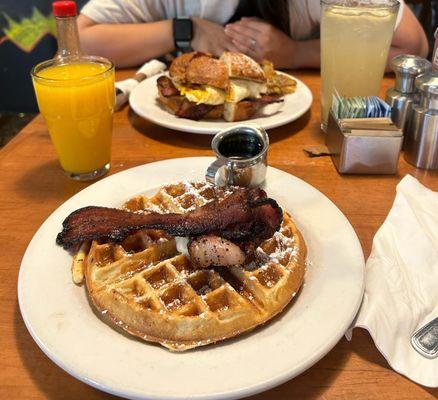 Waffle with Bacon, Five Spot Platter