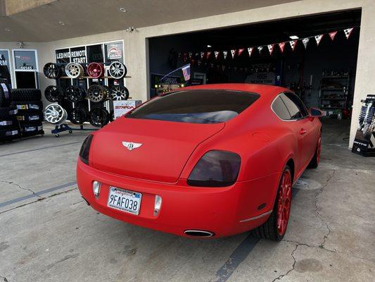 Bentley Continental with custom painted 22" Forgiato Wheels