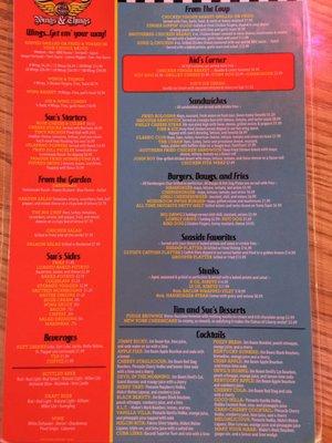 New menu