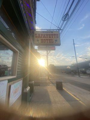 The sun always shines at the Lafayette Hotel!* *I cannot guarantee the  truthiness of this statement but... it's a cool!