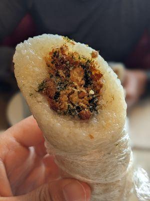 Fantuan with seaweed, pork floss and chinese donut