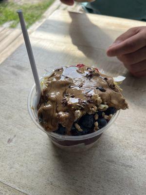 Acai bowl with almond butter