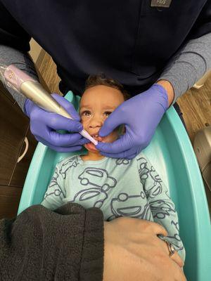 Ali at the dentist