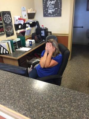 Our shy office lady Christi