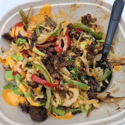 Bulgogi Rice Bowl with Chipotle and Cilantro Lime Sauces