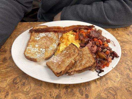 Percy's Big Breakfast with French toast