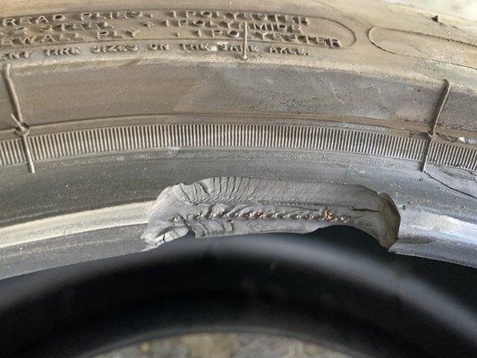 Tire damage