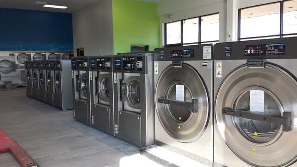 One of our rows of washers - we have plenty so you won't have to wait to use a machine!