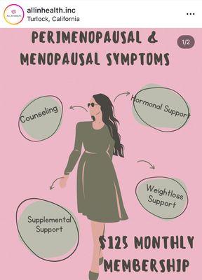 We can help you deal with symptoms of perimenopause and menopause! Call us today.