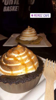 Brownie with baked Alaska