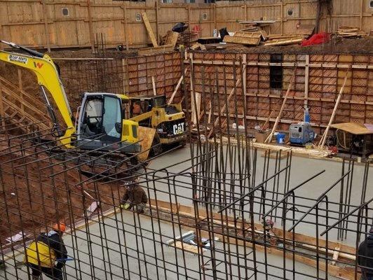 Foundation, preparing for concrete  work