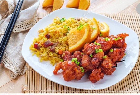 Oranges chicken combination