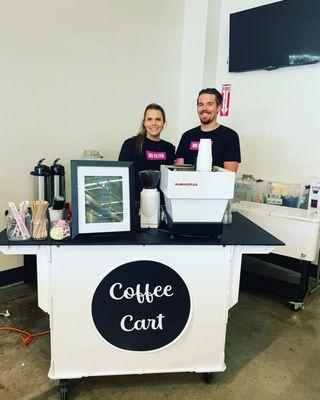 Looking for a fun experience at your next event? A coffee cart is the perfect way to elevate & caffeinate your special day! #coffeecatering