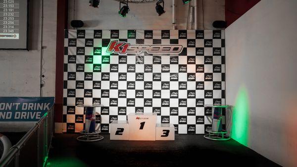 No visit to K1 Speed is complete without a podium picture!