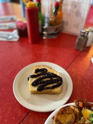 Housemade toast + Marionberry jam