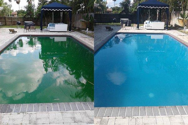 Green pool to clean pool